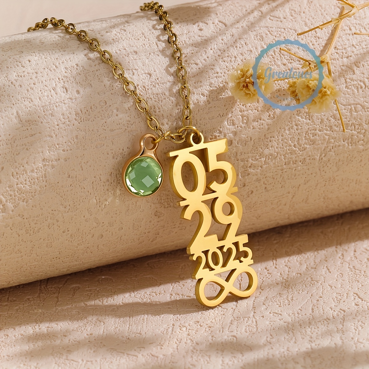 Personalized Infinity Date Pendant Necklace, Custom Anniversary Gift